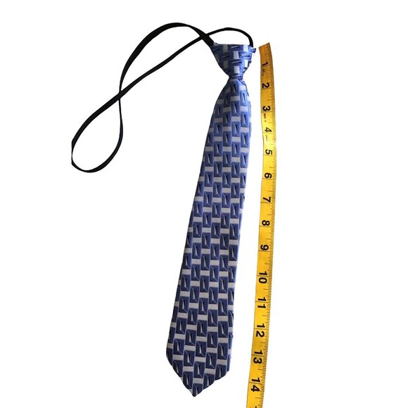 Toddler Boy adjustable Tie Color Blue/ Grey - Picture 3 of 3